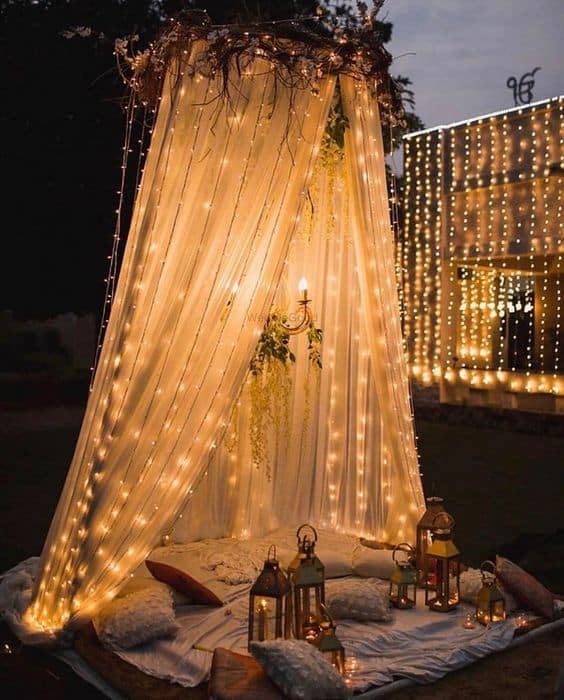 Terrace decoration sales with lights